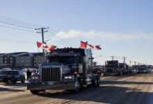 اعتراض راننده کامیون‌های کانادا